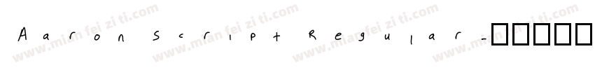 Aaron Script Regular字体转换